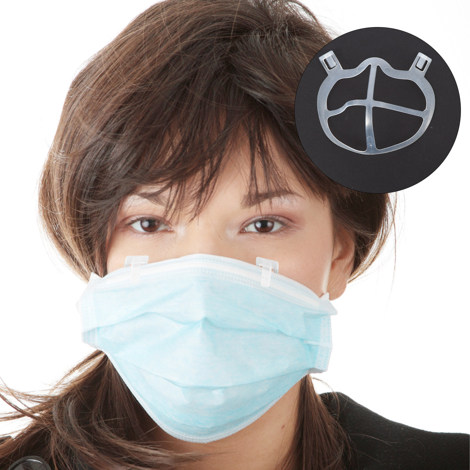 Silicone Mask Bracket - 10 Buah Penyangga Masker Silikon, Braket