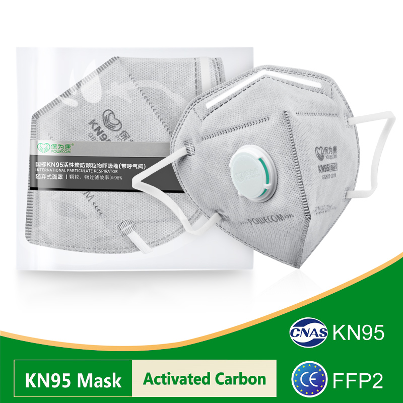 Cloth Face Mask Washable - Masker POWECOM KN95 dengan Karbon Aktif,
