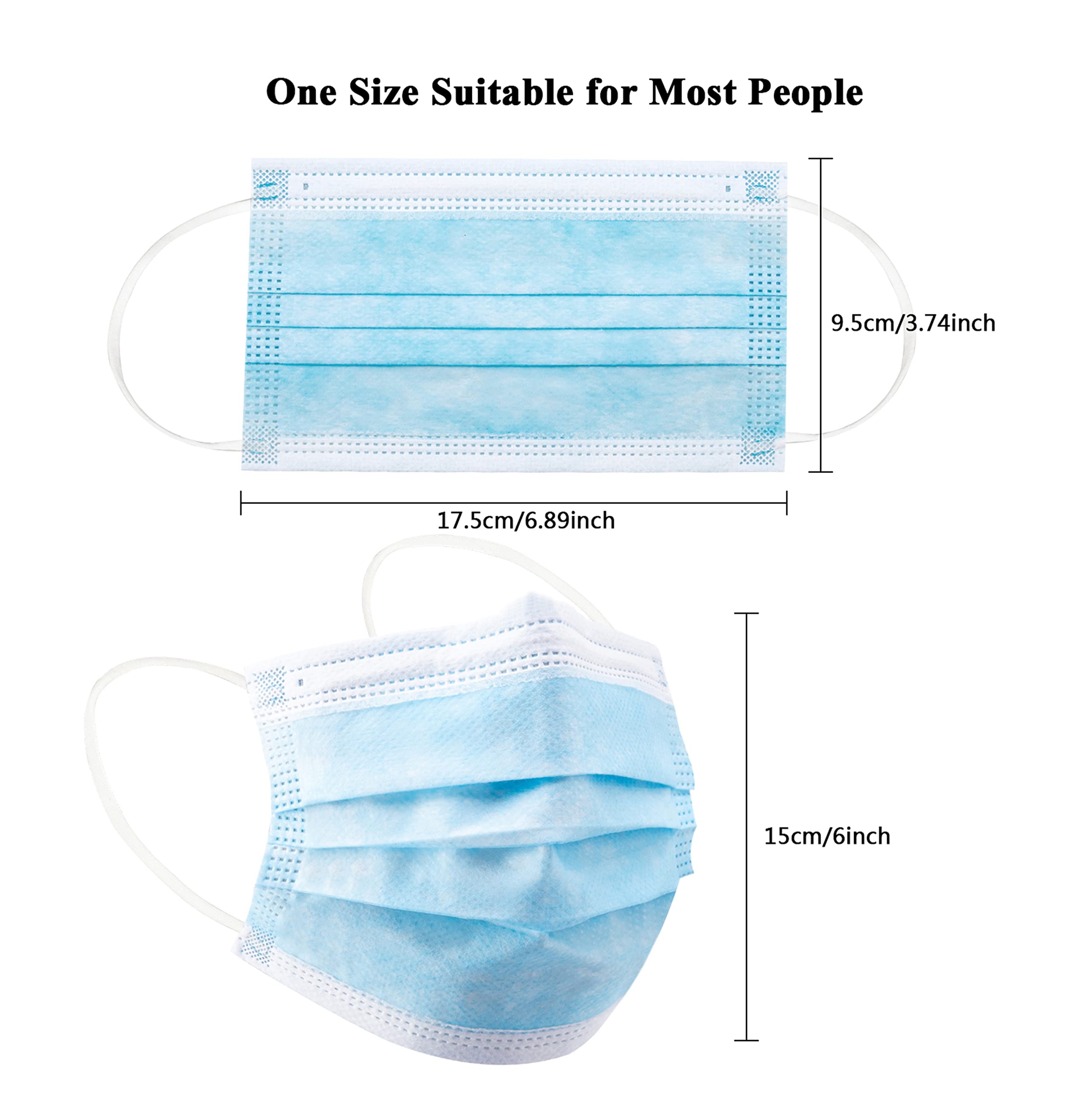 50/100 Buah Masker Sekali Paka - Disposable Mask Blue ulasan dan harga