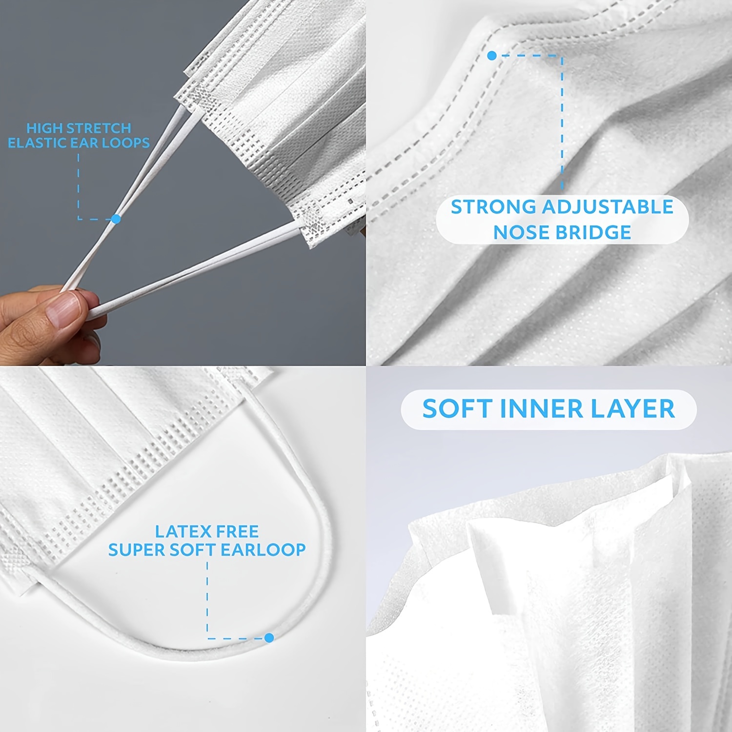 50/100 Buah Masker Sekali Paka - Disposable Mask Blue ulasan dan harga