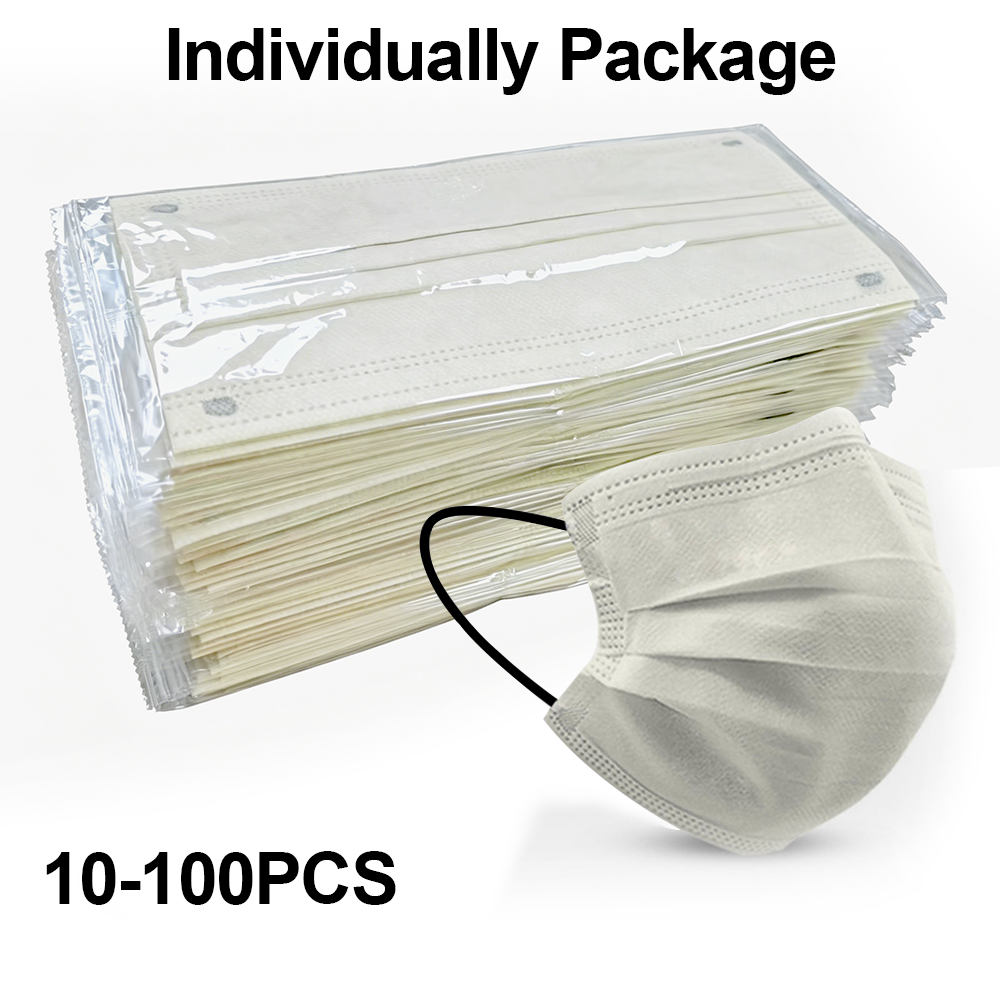 10-100 Buah Masker Paket Indiv - Disposable Mask Blue ulasan dan harga