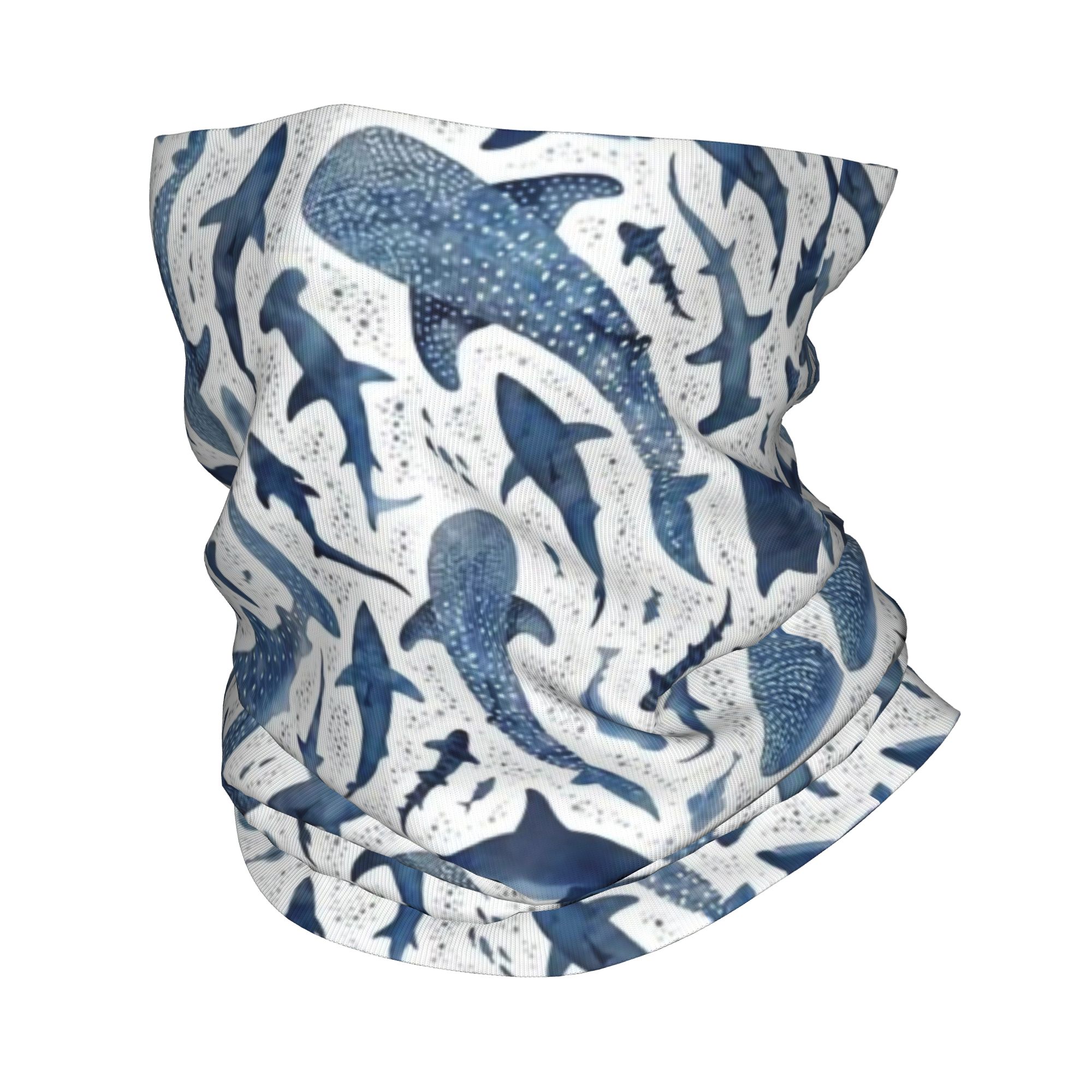 Bandana Leher Motif Hiu Warna  - Neck Gaiter Face Cover ulasan dan harga