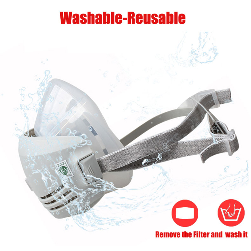 Masker Respirator Gas Silikon  - Respirator Half Face ulasan dan harga